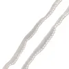 Silver lace pearl border decorative fabric, handcrafted DIY clothing accessory lace Item Picture